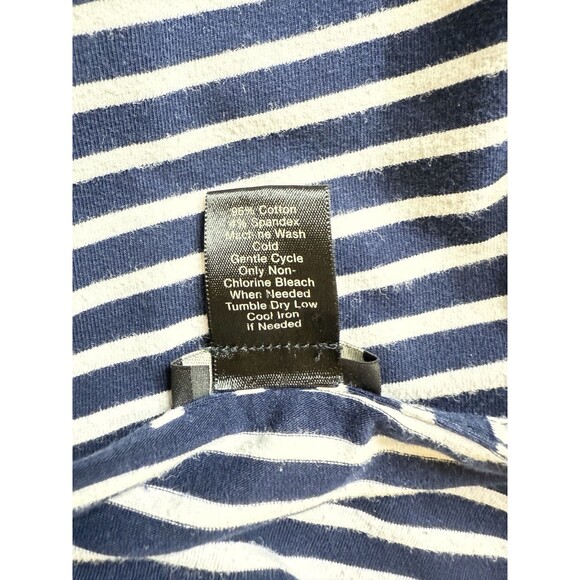 ⚓ Ann Taylor Nautical Striped Faux Wrap Top – V-Neck, 3/4 Sleeve – Size M - Picture 5 of 5